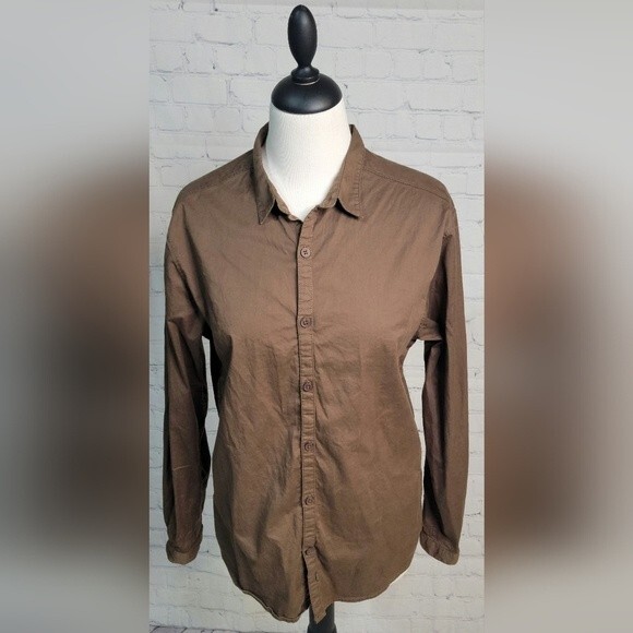 Spykar for Freedom Women's Brown Button Down Top Blouse Sz M Chocolate Casual - Picture 1 of 7